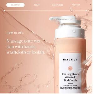 New The Brightener Vitamin C Body Wash - Cream sz 16.09 Fl Oz